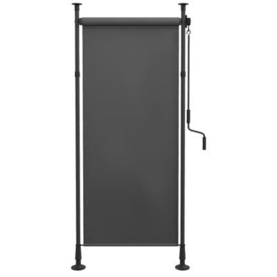 Store extérieur sur pied store manuel rétractable enroulable réglable gris foncé
