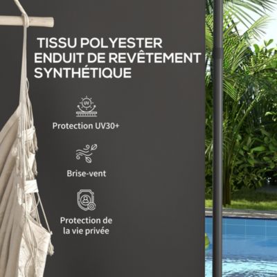 Store extérieur sur pied store manuel rétractable enroulable réglable gris foncé