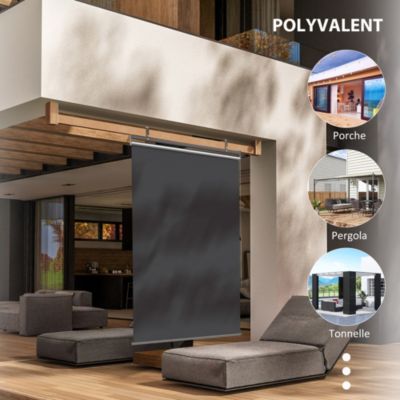 Store extérieur vertical store manuel rétractable dim. 124L x 5l x 222H ...