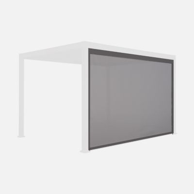 Store gris pour pergola bioclimatique   Triomphe   3x4 m. aluminium et textilène