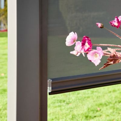 Store gris pour pergola bioclimatique   Triomphe   3x4 m. aluminium et textilène