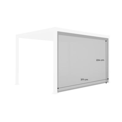 Store gris pour pergola bioclimatique   Triomphe   3x4 m. aluminium et textilène