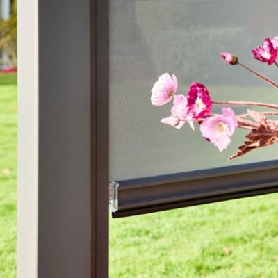 Store gris pour pergola bioclimatique   Triomphe   3x4 m. aluminium et textilène