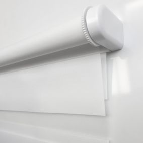Store jour/nuit automatique blanc L.160 x H.55 cm