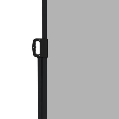 Store latéral brise-vue paravent rétractable de jardin dim. 4L x 1,80H m alu. polyester haute densité gris