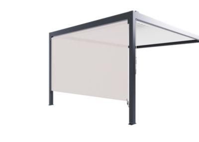 Store latéral 3,5 m pour pergola autoportante Salto Alumin'home gris foncé RAL 7016