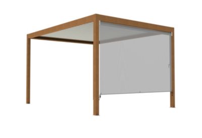 Store latéral autoportant / façade 3 m pour pergola Salto Alumin'home blanc RAL 9010