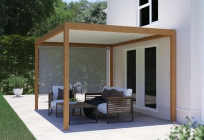 Store latéral autoportant / façade 3 m pour pergola Salto Alumin'home blanc RAL 9010