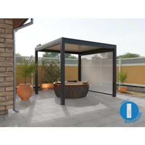 Store latéral gris motorisé pour pergola Oviedo 3m