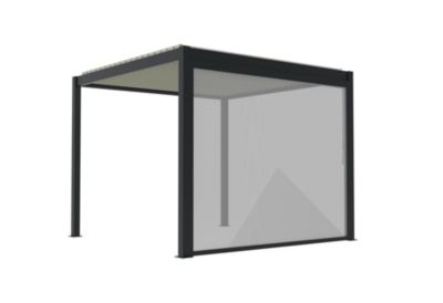 Store latéral manuel pour pergola Cameo autoportante l. 2,88m Gris foncé