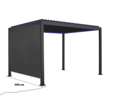Store latéral motorisé pour pergola bioclimatique 3m gris