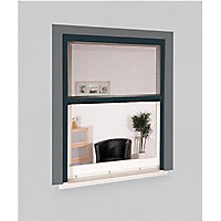 Store moustiquaire de fenêtre en alu gris 125 x h.170 cm