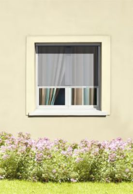 Store moustiquaire enroulable blanc pour fenêtre 150 x 220 cm