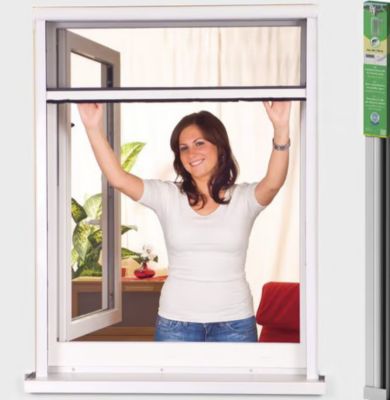 Store moustiquaire enroulable blanc pour fenêtre 150 x 220 cm