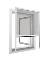 Store moustiquaire enroulable blanc pour fenêtre 80 x 130 cm