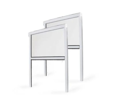 Store Moustiquaire Enroulable PVC pour Fenêtre - L.100 x H.160cm Recoupable - PVC Blanc - Lot de 2