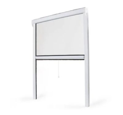 Store Moustiquaire Enroulable PVC pour Fenêtre - L.100 x H.160cm Recoupable - PVC Blanc