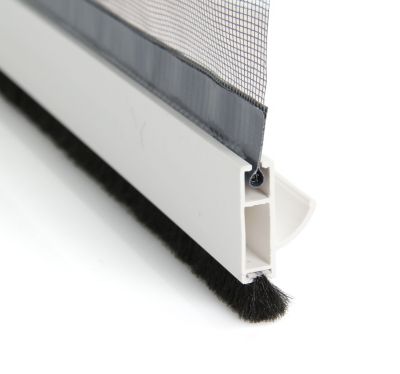Store Moustiquaire Enroulable PVC pour Fenêtre - L.130 x H.160cm Recoupable - PVC Blanc