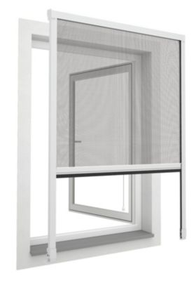 Store moustiquaire PVC pour fenêtre l. 125 x H. 150 cm