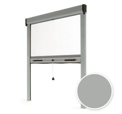 Moustiquaire Fenêtre Enroulable 125x145 Cm Aluminium Gris Anthracite - Recoupable