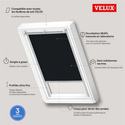 Store occultant fenêtre de toit Velux DKL MK04 noir