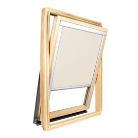 Store occultant pour fenêtre de toit ROTO  - Beige - avec un vitrage de H 63,5 x 40 cm