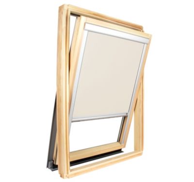 Store occultant pour fenêtre de toit ROTO  - Beige - avec un vitrage de H 83,5 x 60 cm