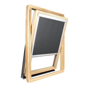 Store occultant pour fenêtre de toit ROTO  - Gris Anthracite - avec un vitrage de H 103,5 x 100 cm