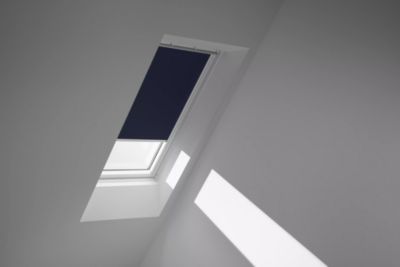 Store occultant Velux DKL MK04 - bleu - profilés blancs