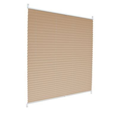 Store Plissé Fenêtre 90 x 200 cm - Crème - Klemmfix - Sans Perçage