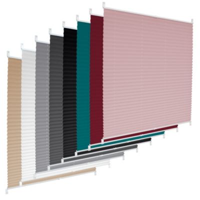 Store Plissé Fenêtre 90 x 200 cm - Crème - Klemmfix - Sans Perçage