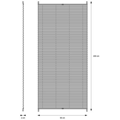 Store Plissé Fenêtre 90 x 200 cm - Crème - Klemmfix - Sans Perçage