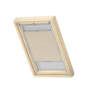 Store Plissé Pour Fenêtre De Toit VELUX & FAKRO - Occultant Thermique, Installation Facile, Gris Clair SK06