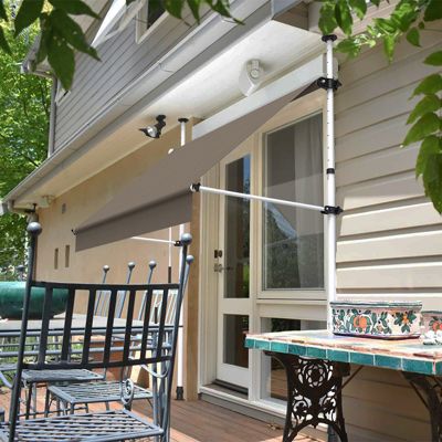 Store à projection autoportant sans perçage 200 x 150 cm - Terrasse ou balcon - Taupe - Sunny Inch