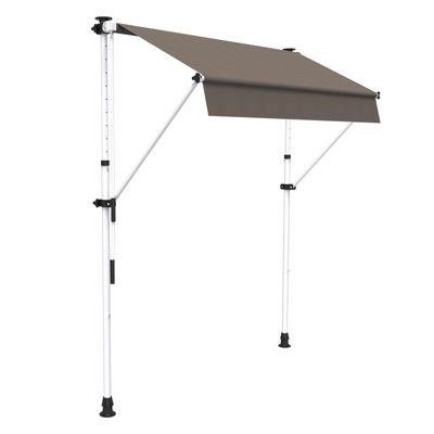 Store à projection autoportant sans perçage 200 x 150 cm - Terrasse ou balcon - Taupe - Sunny Inch