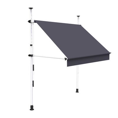 Store à projection autoportant sans perçage 250 x 150 cm - Terrasse ou balcon - Gris anthracite - Sunny Inch