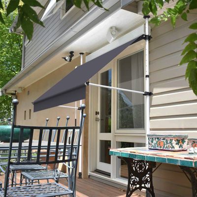 Store à projection autoportant sans perçage 300 x 150 cm - Terrasse ou balcon - Gris anthracite - Sunny Inch