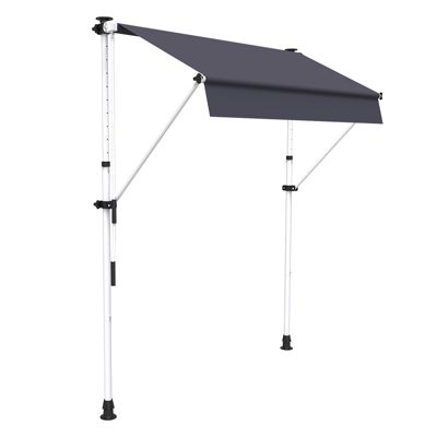 Store à projection autoportant sans perçage 300 x 150 cm - Terrasse ou balcon - Gris anthracite - Sunny Inch