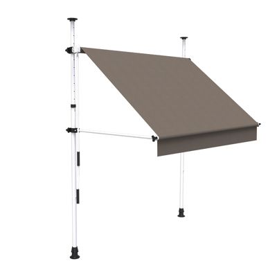 Store à projection autoportant sans perçage 300 x 150 cm - Terrasse ou balcon - Taupe - Sunny Inch