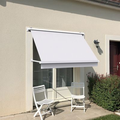 Store à projection avec coffre 160 x 70 cm de fenêtre - Ecru - Sunny Inch