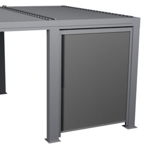 Store semi-automatique petit modèle pour pergola Hespéride Majae 3,6 x 3,6 m