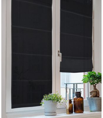 Store tapissier occultant noir 60x180cm - 60x180cm - Noir