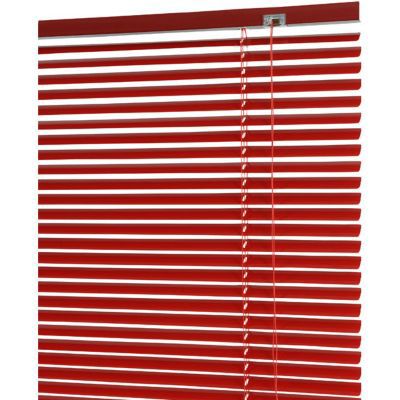 Store Vénitien Aluminium 25mm - Personnalisable Largeur (50 à 120cm) - Occultant, Réglable - Pour Cuisine, Salle De Bain, Bureau - Rouge