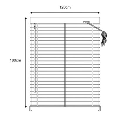 Store vénitien aluminium Studio gris l.120 x H.180cm Goodhome