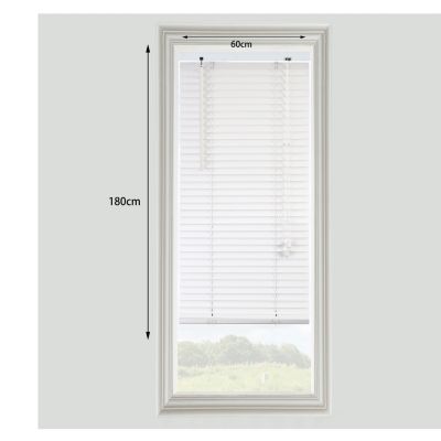 Store vénitien bois blanc l.60 x H.180 cm GoodHome Cana