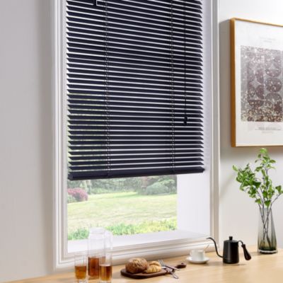 Store vénitien Cana lames bois noir L.180 x l.120cm Goodhome