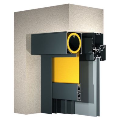 Store vertical LOLITE et HELIOLITE 2,50x2,50 M (Motorisé à Télécommande - Armature gris - Toile micro-perforée crème)