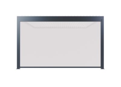 Store zippé façade 4 m pour pergola Salto Alumin'home gris foncé RAL 7016