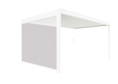 Store zippé latéral 3 m pour pergola adossée Salto Alumin'home blanc RAL 9010