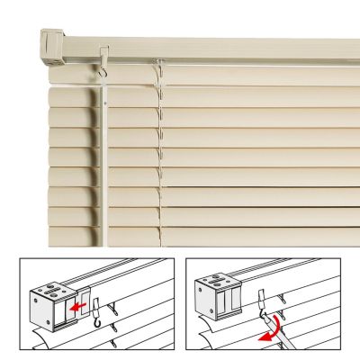 Stores Vénitiens en Vinyle avec Cordon Autobloquant, Beige 75x160